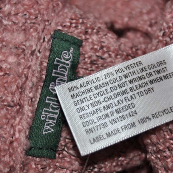 New WILD FABLE Pink Cropped Hi-Lo Pullover sz L - Picture 7 of 8